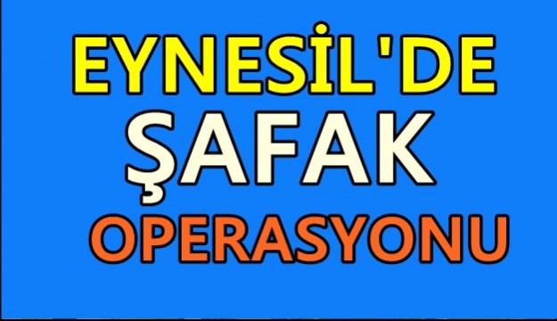 EYNESİL'DE ŞAFAK OPERASYONU