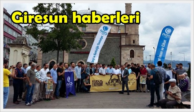Mescid-i Aksa'nın İbadete Kapatılması Giresun’da Protesto Edildi