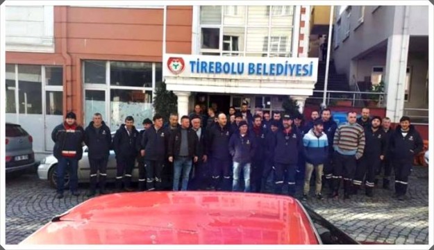 Tirebolu’da Belediye Işçileri Eylem Yaptı!